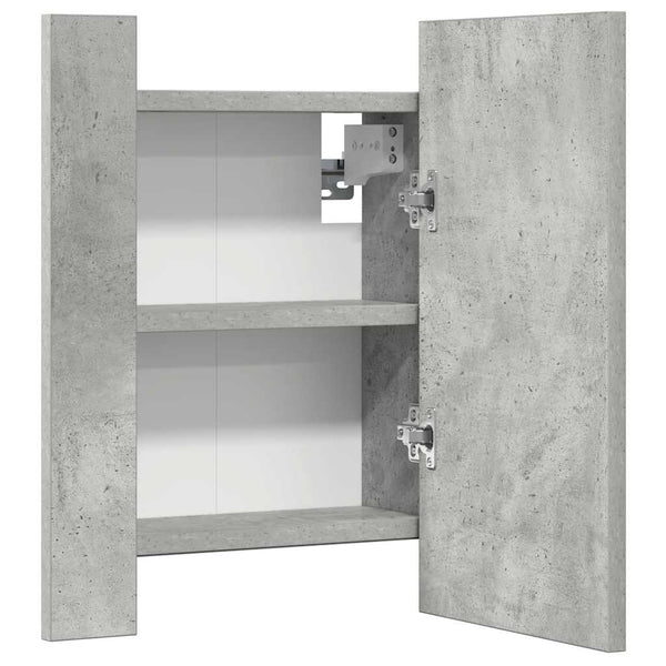 LED Bad Spiegelschrank Betongrau 40x45 cm