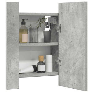 LED Bad Spiegelschrank Betongrau 40x45 cm