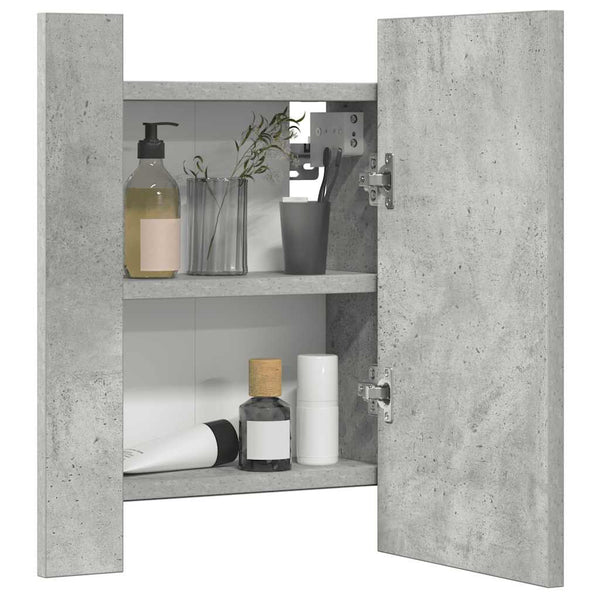 LED Bad Spiegelschrank Betongrau 40x45 cm