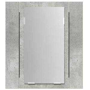 LED Bad Spiegelschrank Betongrau 40x45 cm