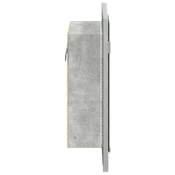 LED Bad Spiegelschrank Betongrau 40x45 cm