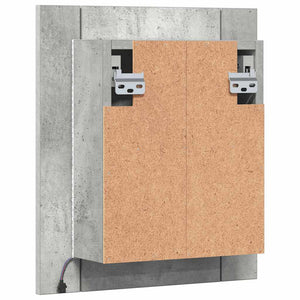 LED Bad Spiegelschrank Betongrau 40x45 cm