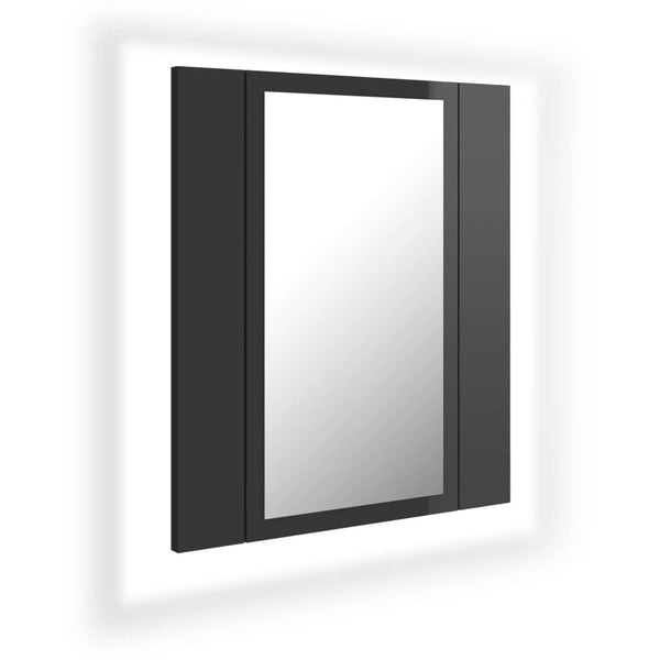 LED Bad Spiegelschrank Grau 40x45 cm