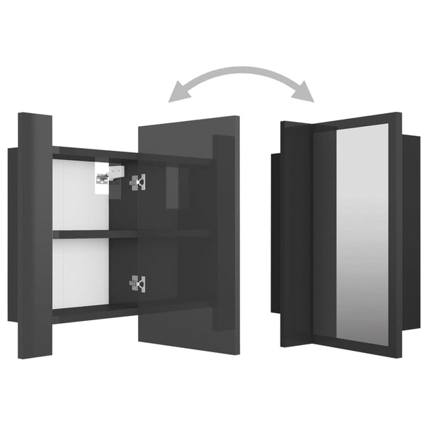 LED Bad Spiegelschrank Grau 40x45 cm
