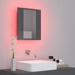 LED Bad Spiegelschrank Grau 40x45 cm