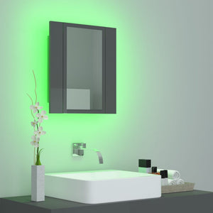 LED Bad Spiegelschrank Grau 40x45 cm