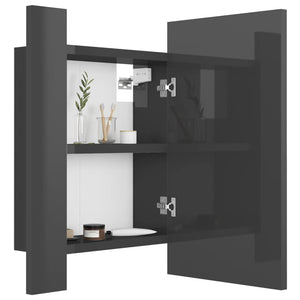LED Bad Spiegelschrank Grau 40x45 cm