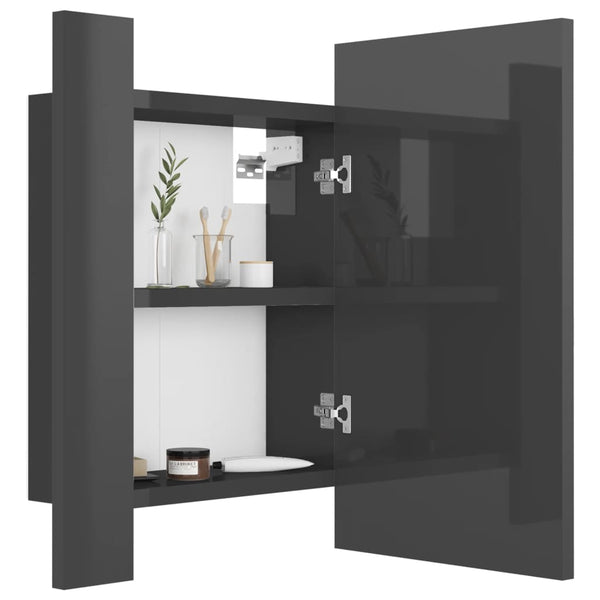 LED Bad Spiegelschrank Grau 40x45 cm