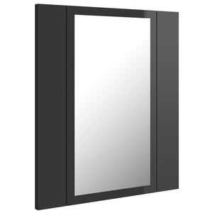 LED Bad Spiegelschrank Grau 40x45 cm