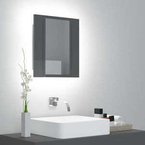 LED Bad Spiegelschrank Grau 40x45 cm