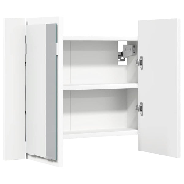 LED Bad Spiegelschrank Weiß 60 cm