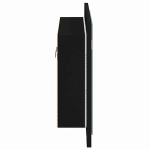 LED Bad Spiegelschrank Schwarz 60 cm