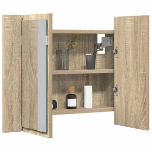 LED Bad Spiegelschrank Sonoma Eiche 60 cm