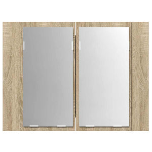 LED Bad Spiegelschrank Sonoma Eiche 60 cm