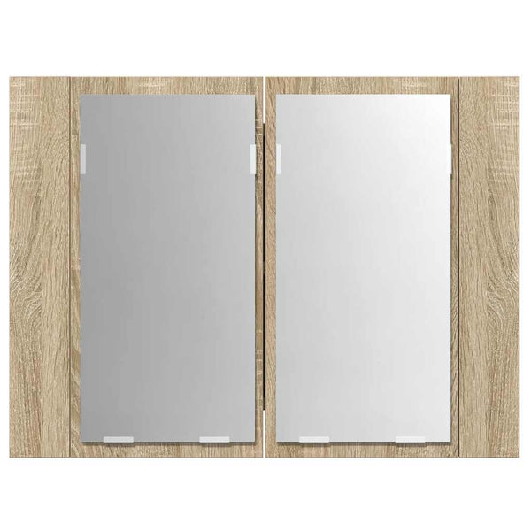 LED Bad Spiegelschrank Sonoma Eiche 60 cm