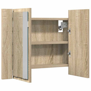LED Bad Spiegelschrank Sonoma Eiche 60 cm