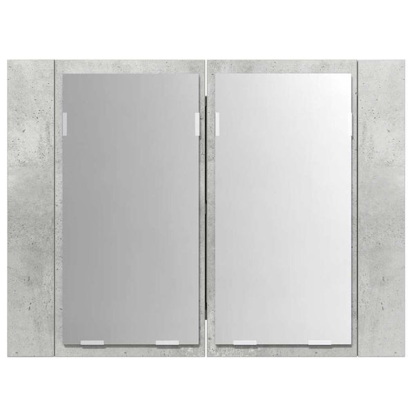 LED Bad Spiegelschrank Betongrau 60 cm