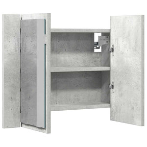 LED Bad Spiegelschrank Betongrau 60 cm