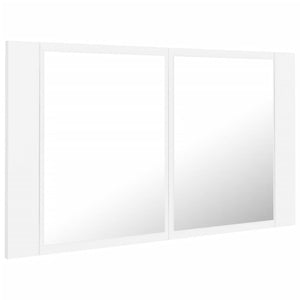 LED Bad Spiegelschrank Weiß 80 cm