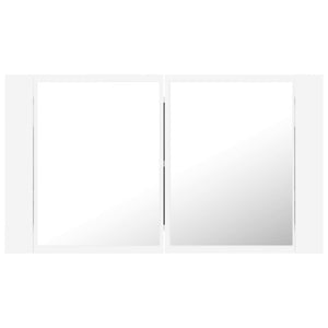 LED Bad Spiegelschrank Weiß 80 cm