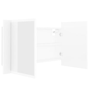 LED Bad Spiegelschrank Weiß 80 cm
