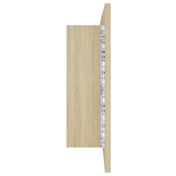 LED Bad Spiegelschrank Sonoma Eiche 80 cm