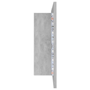 LED Badspiegelschrank Betongrau 80 cm