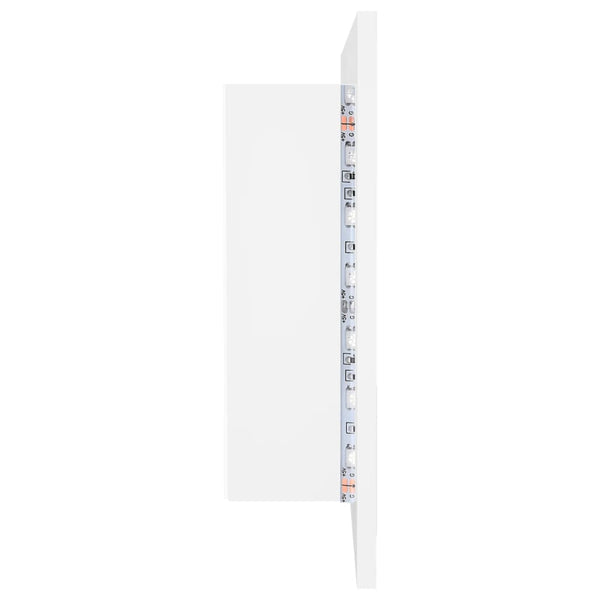 LED Badspiegelschrank Weiß 90 cm