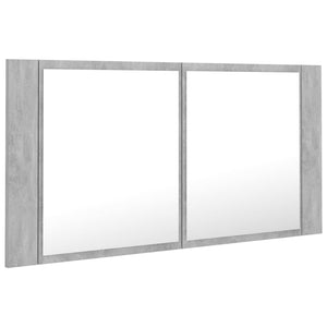 LED Bad Spiegelschrank Betongrau 90 cm