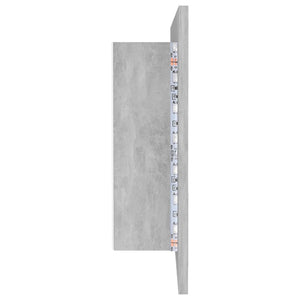 LED Bad Spiegelschrank Betongrau 90 cm