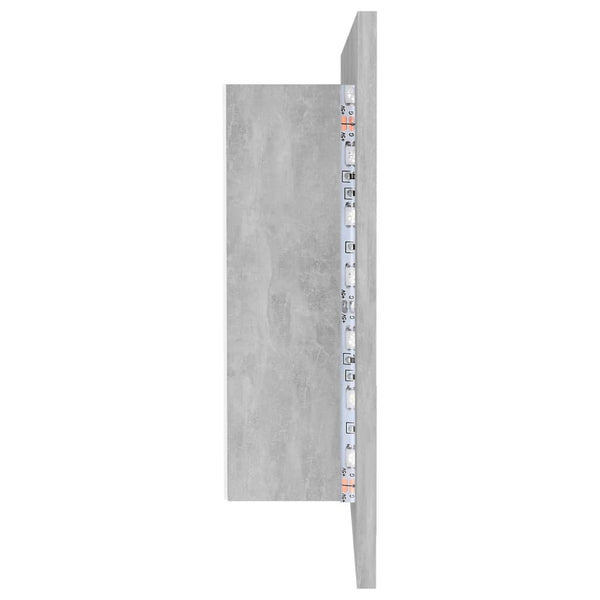 LED Bad Spiegelschrank Betongrau 90 cm