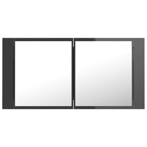 LED Bad Spiegelschrank Grau 90x45 cm