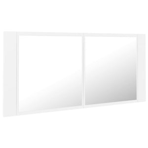 LED Bad Spiegelschrank Weiß 100 cm