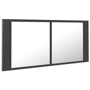 LED Bad Spiegelschrank Grau 100 cm