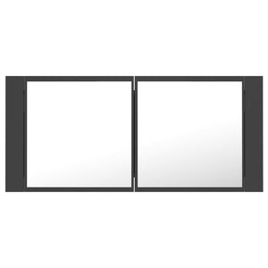 LED Bad Spiegelschrank Grau 100 cm