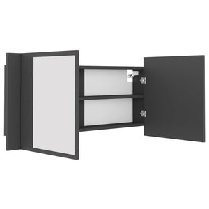 LED Bad Spiegelschrank Grau 100 cm