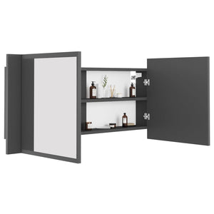 LED Bad Spiegelschrank Grau 100 cm