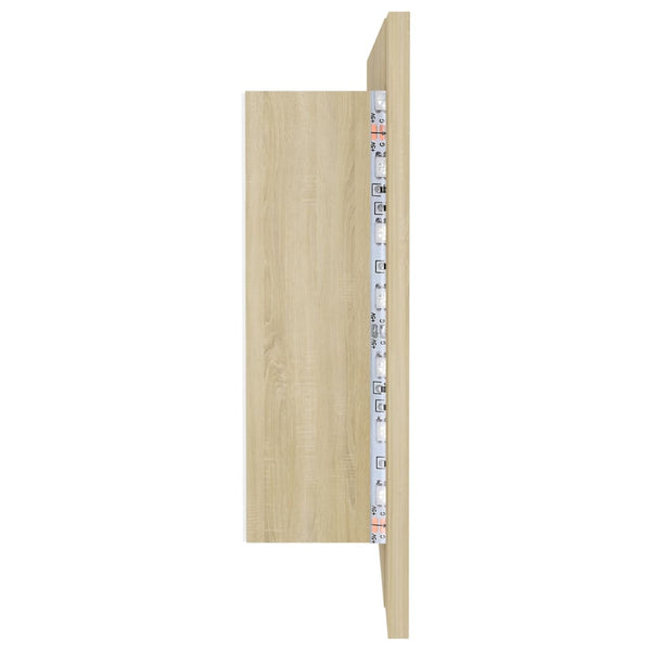 LED Bad Spiegelschrank Sonoma Eiche 100 cm