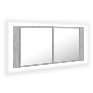 LED Badspiegelschrank Betongrau 100 cm