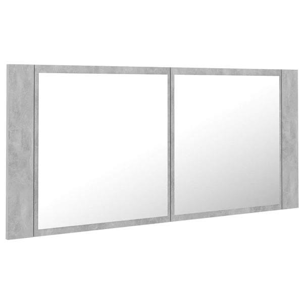 LED Badspiegelschrank Betongrau 100 cm