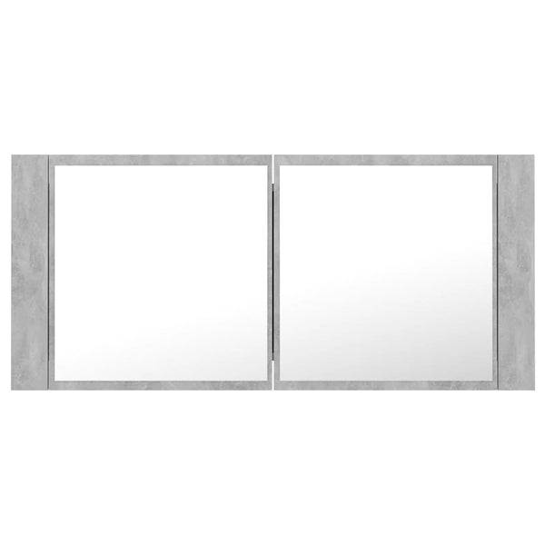 LED Badspiegelschrank Betongrau 100 cm