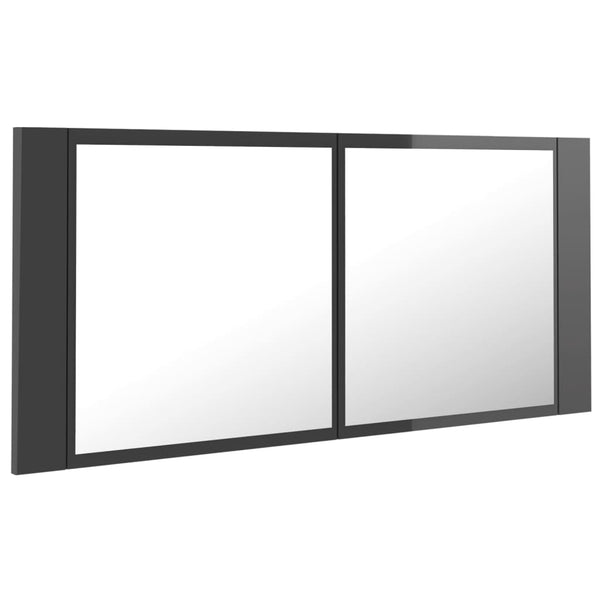 LED Bad Spiegelschrank Grau 100cm