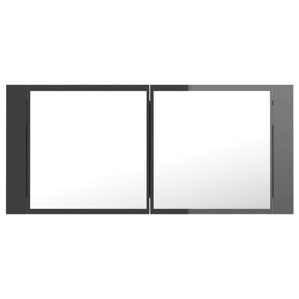 LED Bad Spiegelschrank Grau 100cm