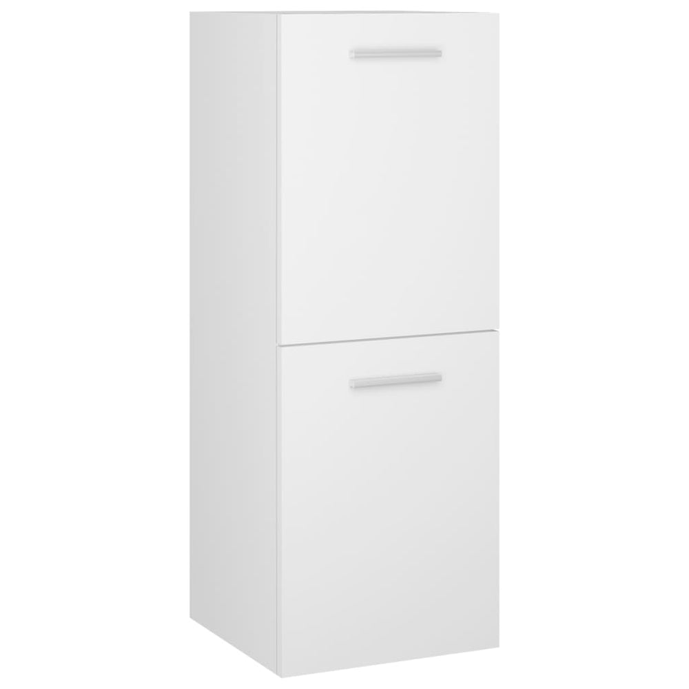 vidaXL Meuble de salle de bain blanc 30x30x80 cm en bois d'ingénierie