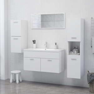 Weißer Badezimmerschrank 30x30x80 cm