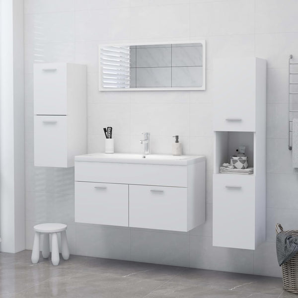 Weißer Badezimmerschrank 30x30x80 cm