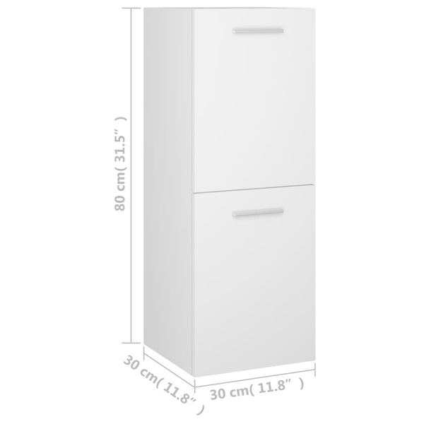 Weißer Badezimmerschrank 30x30x80 cm