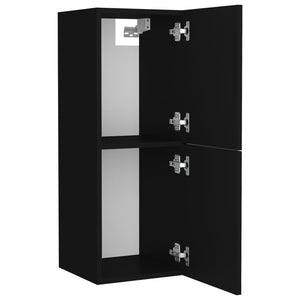 Schwarzer Badezimmerschrank 30x80 cm