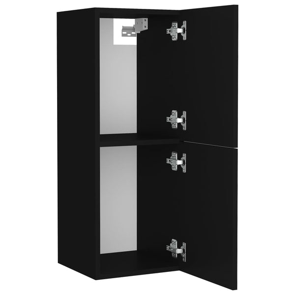 Schwarzer Badezimmerschrank 30x80 cm
