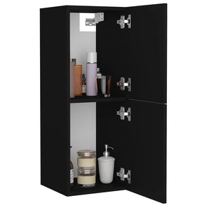 Schwarzer Badezimmerschrank 30x80 cm